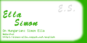 ella simon business card